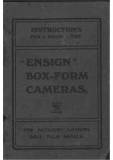 Ensign Box manual. Camera Instructions.